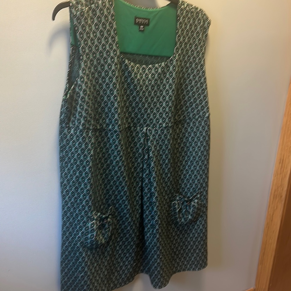 Enfocus green jumper dress.  Like new.  18w.  Sleeveless.